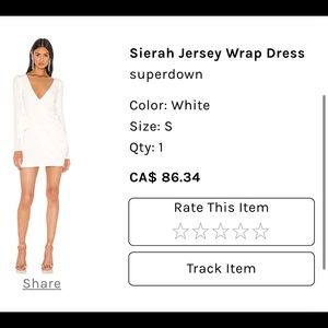 Revolve Superdown Seirah Jersey Wrap Dress. Brand New!